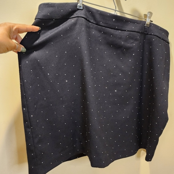NINE WEST Black Taylored Mini Skirt with Stud Accents Plus Size XXL NWT - Picture 6 of 11